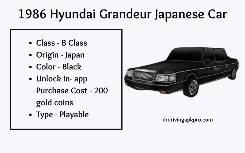 1986 Hyundai Grandeur Japanese Car