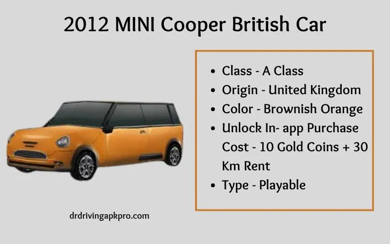2012 MINI Cooper British Car