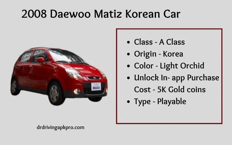 Daewoo Matiz Korean Car