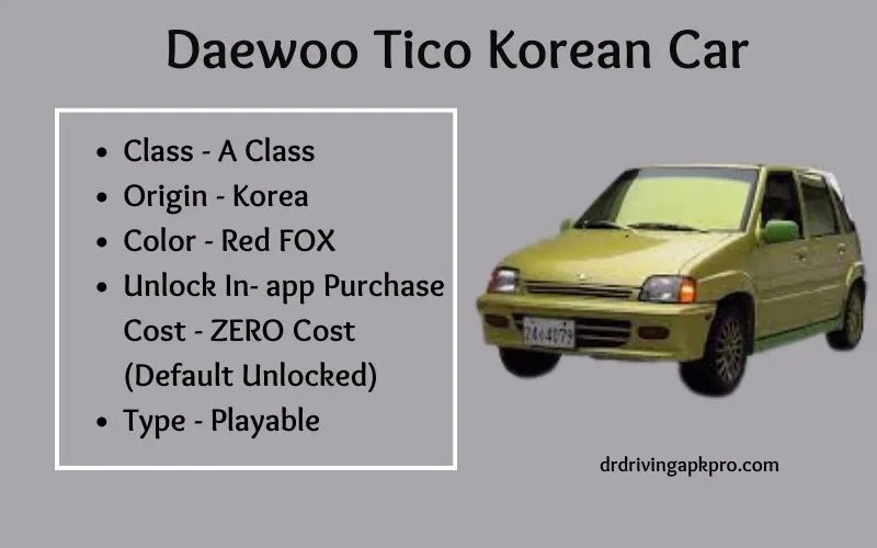Daewoo Tico Korean Car